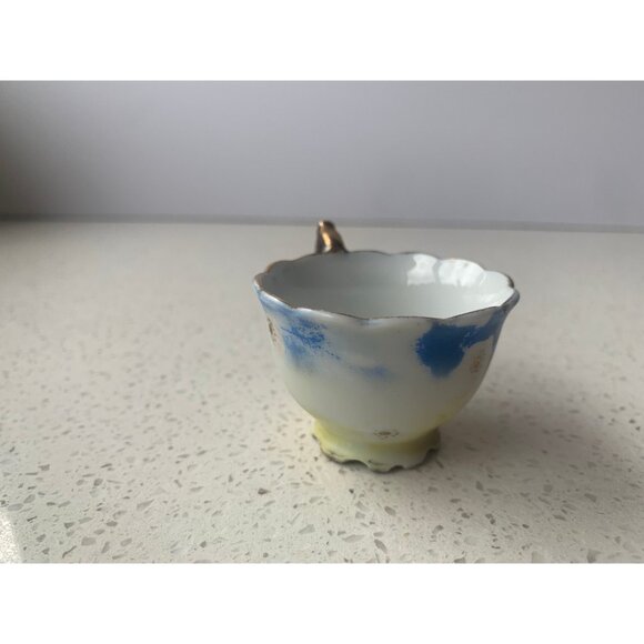 Child’s Play Toy Teacup Midcentury Blue Yellow Japan Porcelain - Picture 2 of 7